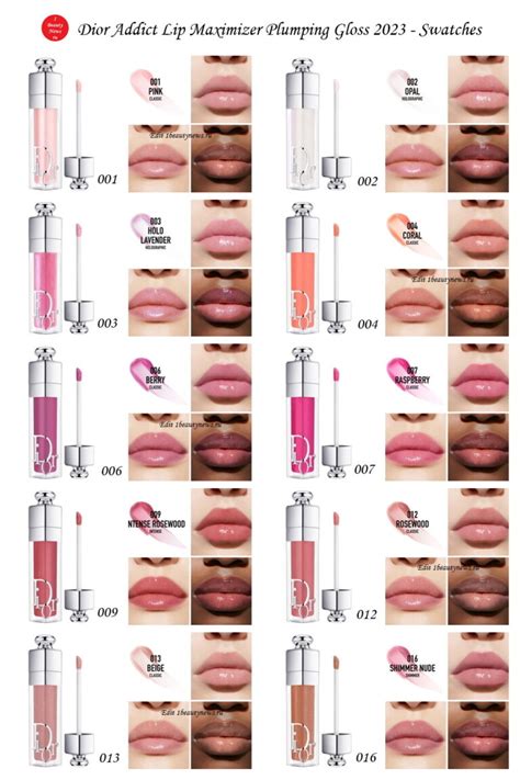 dior lip maximizer 07|Dior lip gloss color chart.